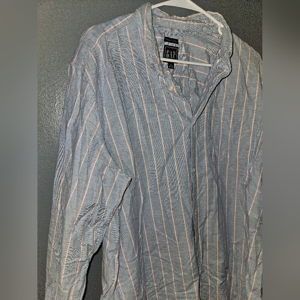 Gap Mens Long Sleeve Button Up Dress Shirt Size Xl - Picture 2 of 11
